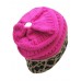 K&B Soft Stretch Knit Bun Ponytail Beanie Hat Cheetah Leopard Pink Black Blue  eb-94098088